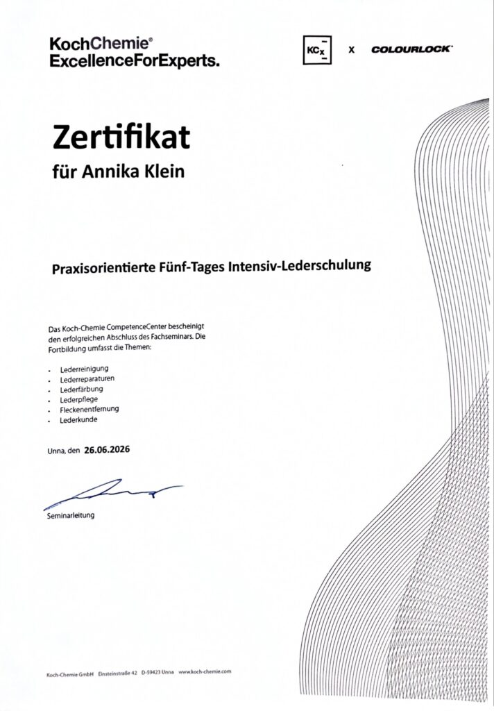 Kochchemiezertifikat